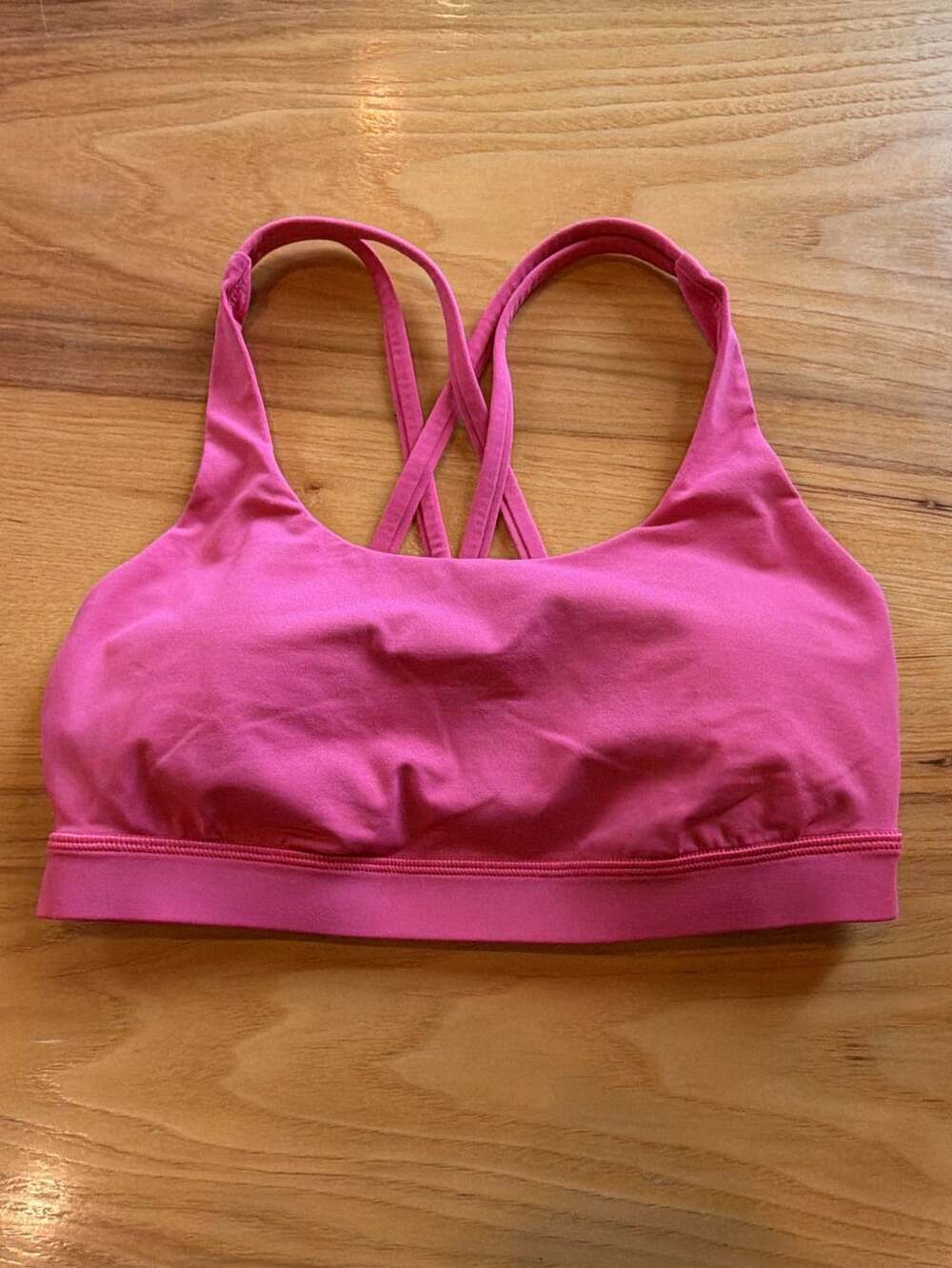 Lululemon Energy Bra Size 6 Pink Strappy Sports Bra